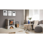 Kachlová kamna ABX Ikaria exklusive kachlový sokl, Perle